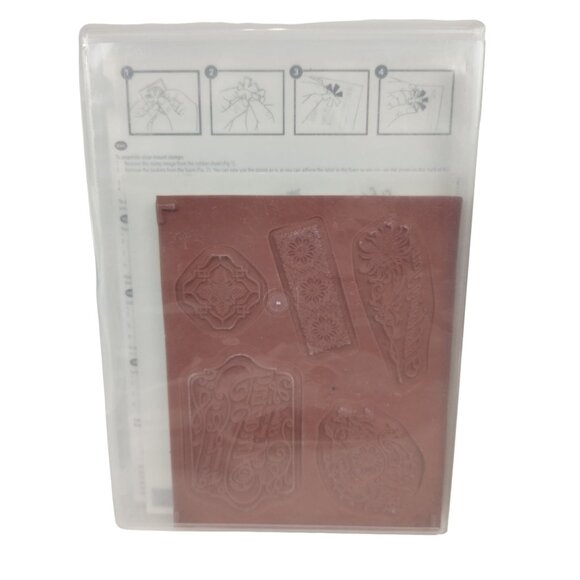 Stampin Up Lovely Romance 5 Piece Unmounted Retired Cling Stamp Set - Picture 3 of 5